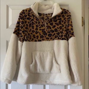 Cheetah Print Quarter Zip